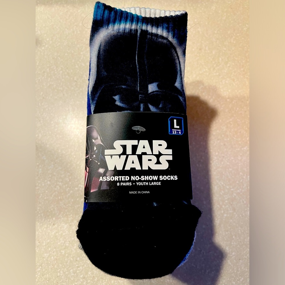 Star Wars low cut socks mix 8 pairs size L 13-4 88% polyester 10%cotton2%spandex